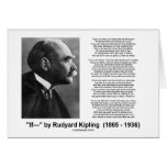"Si" poème par Rudyard Kipling Carte De Vœux