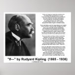 Si poème par Rudyard Kipling (image de Kipling) Posters