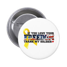 Si vous aimez votre liberté remerciez mon soldat badges avec agrafe