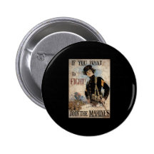 Si vous voulez combattre joignez les marines pin's