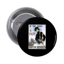 Si vous voulez combattre joignez les marines pin's