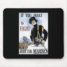 Si vous voulez combattre joignez les marines tapis de souris