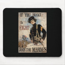 Si vous voulez combattre joignez les marines tapis de souris