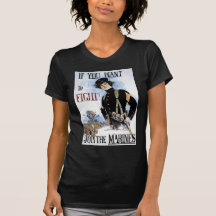 Si vous voulez combattre joignez les marines t-shirts