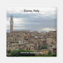 Sienne, Italie, tour de ville hôtel à la gauche Magnets Pour Réfrigérateur