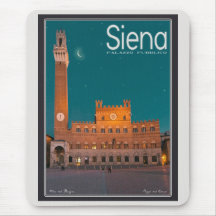 Sienne - nuit de Palazzo Pubblico Tapis De Souris