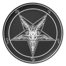 Sigil de Baphomet plat rond de 10 pouces Assiettes Pour Soirée