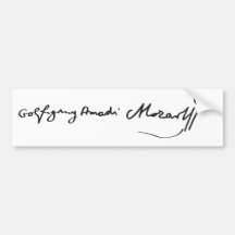 Signature de musicien Wolfgang Amadeus Mozart Adhésif Pour Voiture