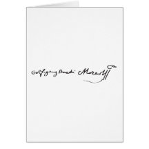 Signature de musicien Wolfgang Amadeus Mozart Cartes