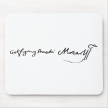 Signature de musicien Wolfgang Amadeus Mozart Tapis De Souris