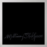 Signature de William Shakespeare Poster