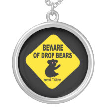 Signe australien drôle. Prenez garde des ours de b Collier