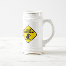 Signe australien drôle. Prenez garde des ours de b Mug À Café