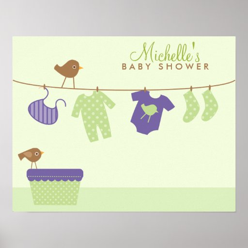 Signe bienvenu de baby shower de blanchisserie de  affiche