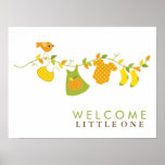 Signe de baby shower d'automne posters