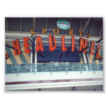 Signe de barre de sports de titres au premier cent impressions photo