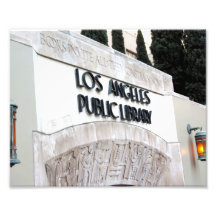 Signe de bibliothèque publique de Los Angeles Photos Sur Toile