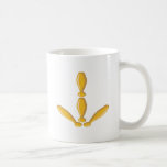 Signe de bowling vers le bas tasse à café