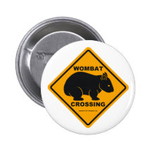 Signe de croisement de wombat badge avec épingle