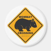 Signe de croisement de wombat magnets