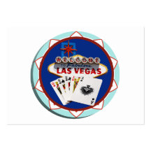 Signe de Las Vegas et jeton de poker de cartes Cartes De Visite Professionnelles
