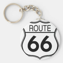 Signe de l'itinéraire 66 porte-clefs
