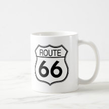 Signe de l'itinéraire 66 tasses à café