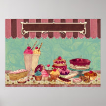 Signe de magasin de boulangerie de Patisserie de p Posters