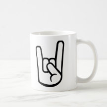 Signe de main de roche mugs