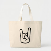 Signe de main de roche sacs en toile