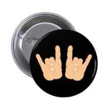 Signe de main de rock badge