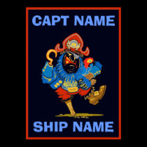 Signe de nom de pirate d'enfant posters