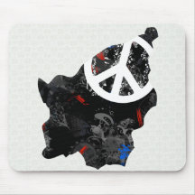 Signe de paix à la mode du Saint-Marin avec la car Tapis De Souris