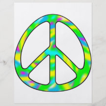 signe de paix coloré prospectus avec motif
