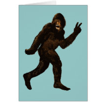 Signe de paix de Bigfoot Cartes De Vœux