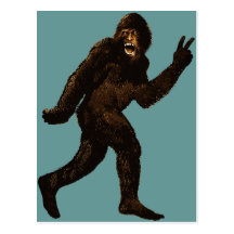 Signe de paix de Bigfoot Cartes Postales