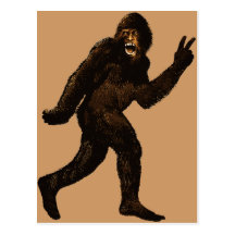 Signe de paix de Bigfoot Cartes Postales