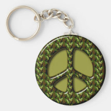 SIGNE DE PAIX DE CAMOUFLAGE PORTE-CLEFS