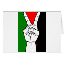 SIGNE DE PAIX DE DRAPEAU DE LA PALESTINE CARTE DE VŒUX