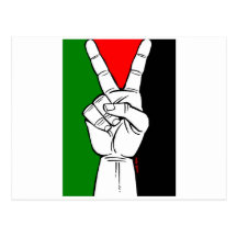 SIGNE DE PAIX DE DRAPEAU DE LA PALESTINE CARTES POSTALES
