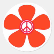Signe de paix de flower power adhésifs
