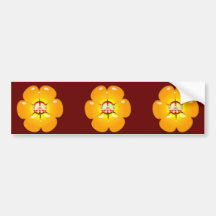 Signe de paix de flower power adhésifs pour voiture