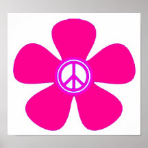 Signe de paix de flower power posters