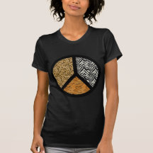 Signe de paix de poster de animal t-shirt