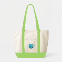 Signe de paix fleuri sac fourre-tout