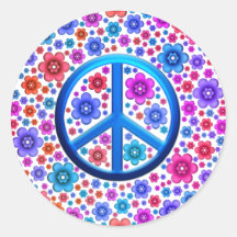 Signe de paix hippie adhésif