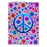 Signe de paix hippie carte de vœux