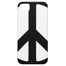Signe de paix noir classique coque iPhone 5
