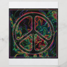 signe de paix psychédélique prospectus avec motif