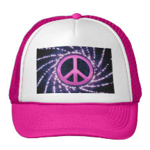 Signe de paix rose de cierge magique casquette de camionneur